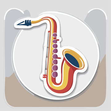 Stylized Saxophone Illustration