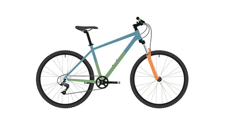 A colorful mountain bicycle isolated on a white background. © Janda