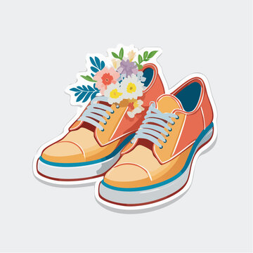 Sneakers with Flowers