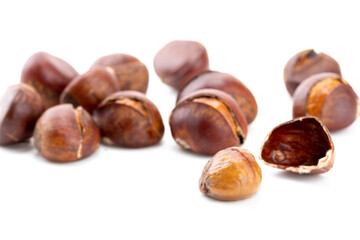Obraz premium Chinese Traditional Snack Sugar Roasted Chestnuts