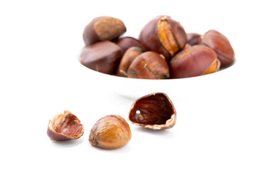 Fototapeta premium Chinese Traditional Snack Sugar Roasted Chestnuts