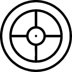 Obraz premium Simple Target Crosshair Symbol Graphic