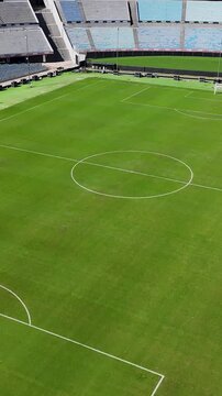 Centenario Stadium In Montevideo In Uruguay. Football Field. Downtown District. Soccer Stadium. Centenario Stadium In Montevideo In Uruguay. Beautiful Cityscape. Soccer Field.
