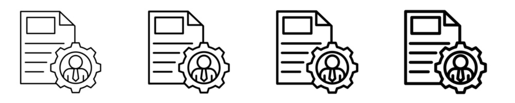 Document Settings Icon Set Different Style Collection