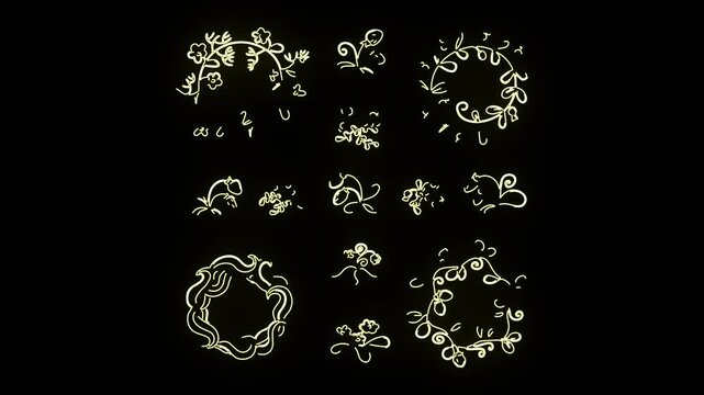 Colorful flower design and decoration video