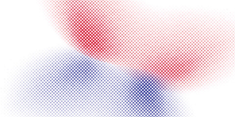 Fototapeta premium Professional abstract background featuring red and blue halftone dot gradients on a clean white base for modern minimalist branding, tech web headers, and creative digital marketing posters.