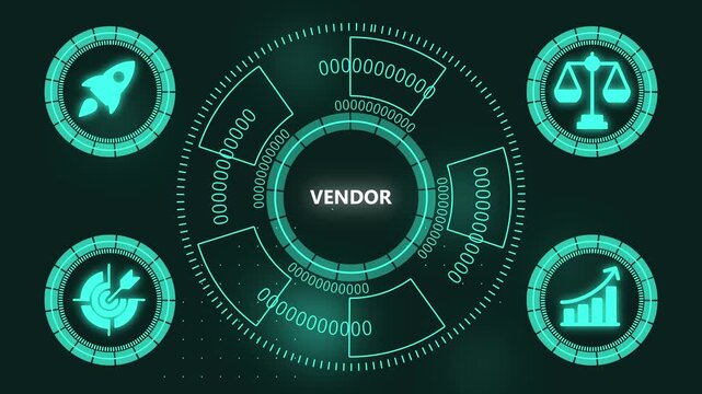 Vendor management digital interface with business analytics