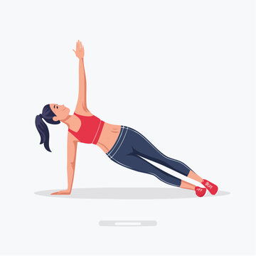 Woman Performing Side Plank Exercise