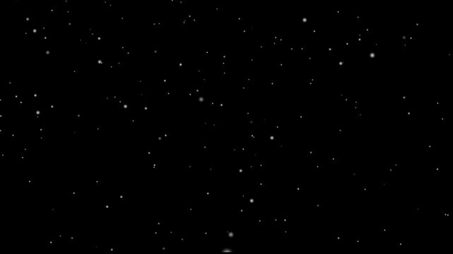 White snow overlay layer on black background, Rendered animation of snowing. Falling snowflakes, snow background.
Loop White snow flake falling on black background, Winter snow overlay.