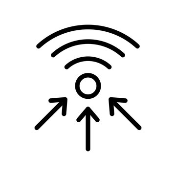 Access Point Icon - Black Outline
