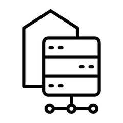Proxy Server Icon - Black Outline © anilofex