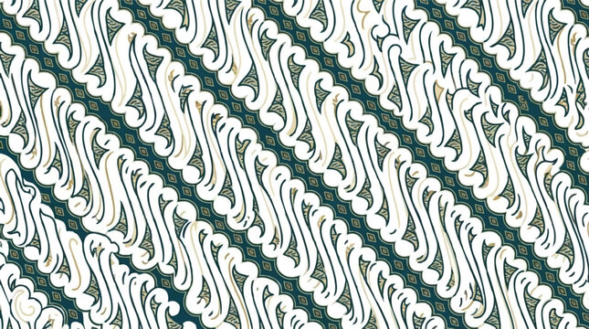 Classic Indonesian Parang Batik Seamless Pattern Design