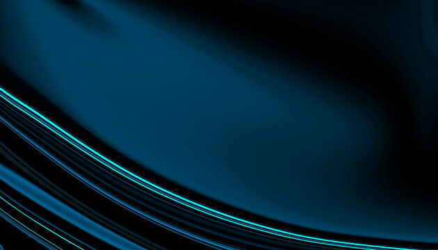 Midnight Silk Current : Smooth cyan light waves flowing across a deep navy abstract background with a luxurious futuristic velvet texture.