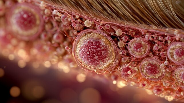 Detailed macro image showing skin texture and individual hair follicles
