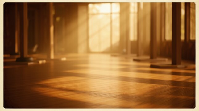 Zen Yoga Empty Space Cozy Wellness Studio Wooden Floor Variation 318