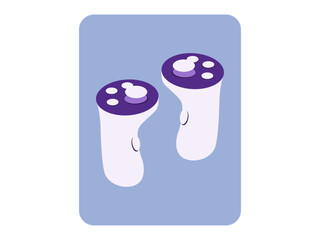 VR controller icon. Metaverse icon. Flat vector icon concept. © fun duck