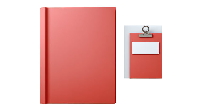 A legal folder with minimal design and blank label for branding, isolated on a white background