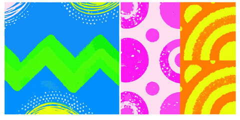 Obraz premium abstract brushstroke patterns bold colorful designs on vibrant backgrounds