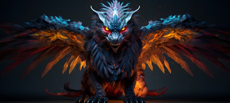 Devil griffin humanidad full body ,generative AI