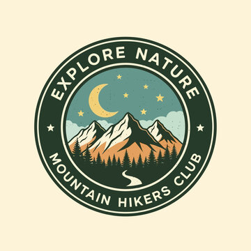 Mountain Hikers Club Logo Design.