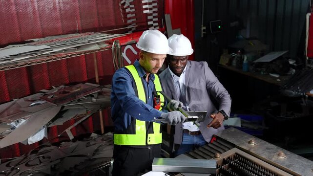 Construction site collaboration urban setting business meeting industrial environment close-up view teamwork in action