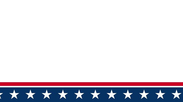 Patriotic USA Lower Third Motion Background with Sliding Stars Animation