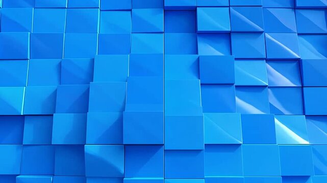 A dynamic background featuring a pattern of many blue glossy cubes