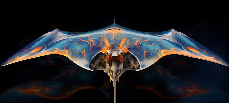 manta birostris ship humanidad full body,generative AI