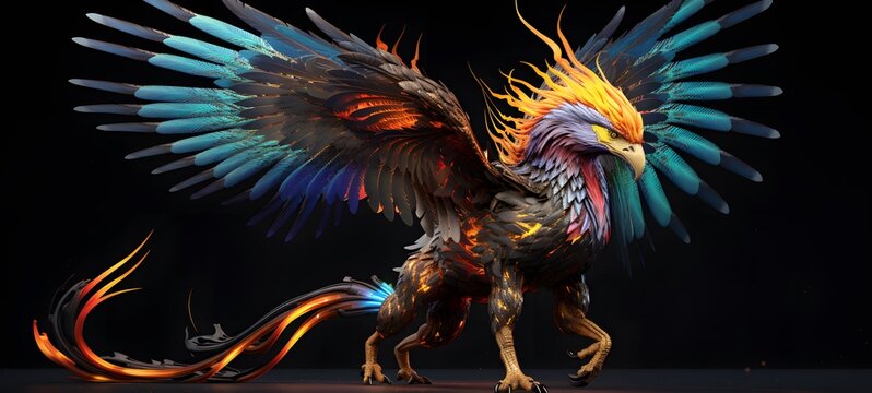 Kraken Griffin humanidad full body ,generative AI