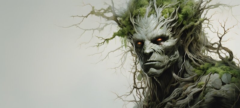 Troll dryad humanidad full body,generative AI