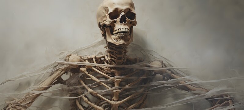 skeleton mummy humanidad full body,generative AI