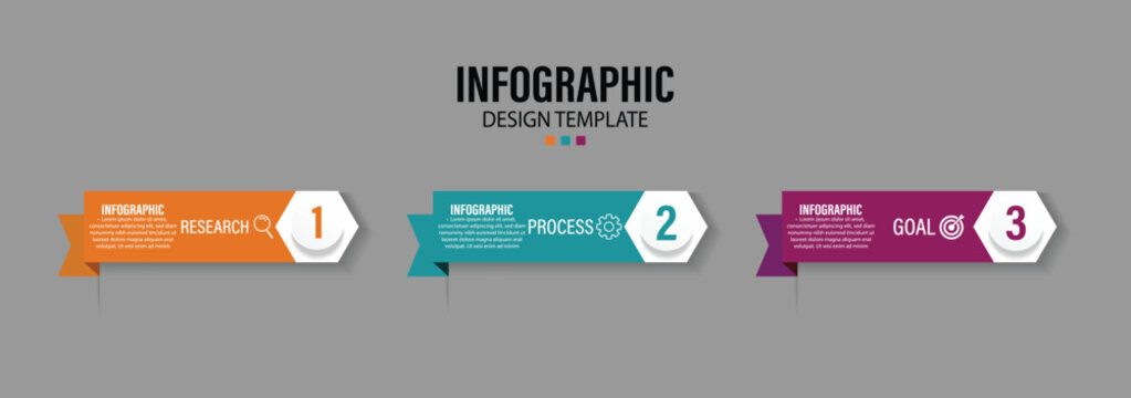 infographic with 3 options diagram. Business infographics template. timeline with 3 steps, options. Arrows of graph with icon. business success. infographic design template. vector illustration.