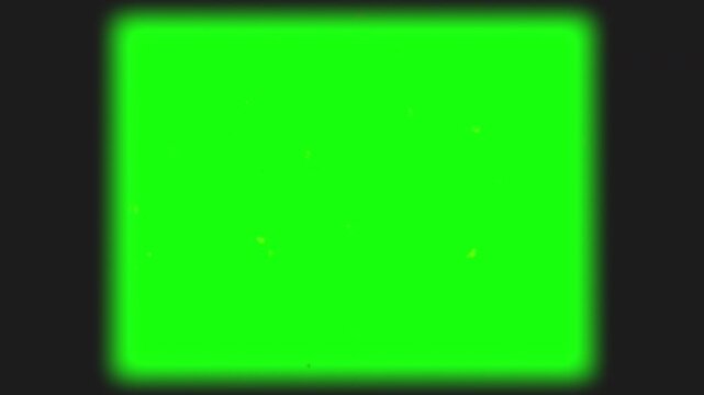 old movie film old movie film real hard 8 mm film teksture square border, looping overlay on green background