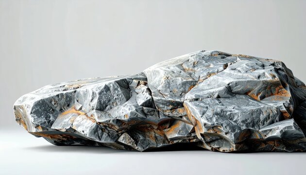 Close-up of a rough, textured geological rock formation with varied mineral inclusions.