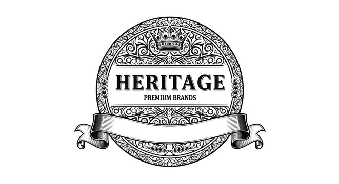 Heritage Premium Brand Logo Emblem.