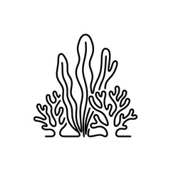 Fototapeta premium Seaweed and Coral Icon