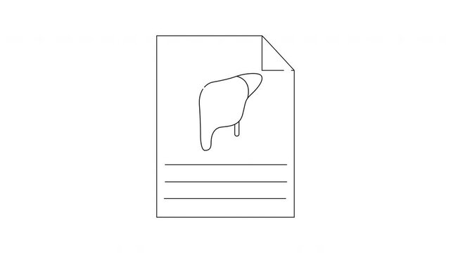 Simple Line Drawing of a Sheep on a Document Page.