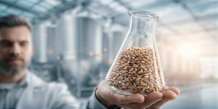 Engineering professional supervises wheat management for efficiency and readiness