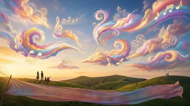 Mindscape of sky of full creativity. A Positive Vibes