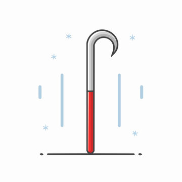 Stylized Illustration of a Crowbar