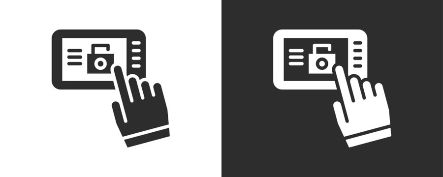 Access Control Icon Set Vector Collection Isolated In Black And White