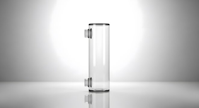 Clear empty glass cylinder water cooling reservoir for custom pc computer hardware build