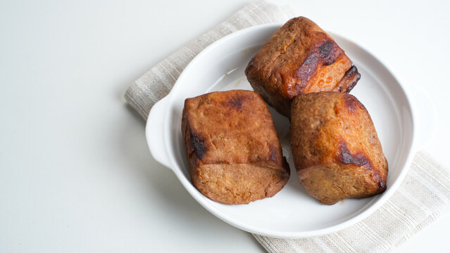Tahu Bacem, cooked with spices, palm sugar and coconut water. Indonesian food