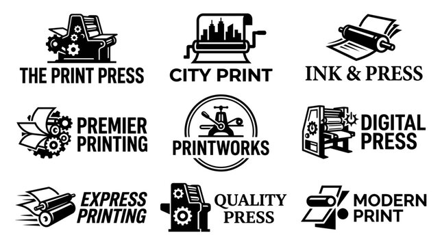Printing Company Logos and Icons.