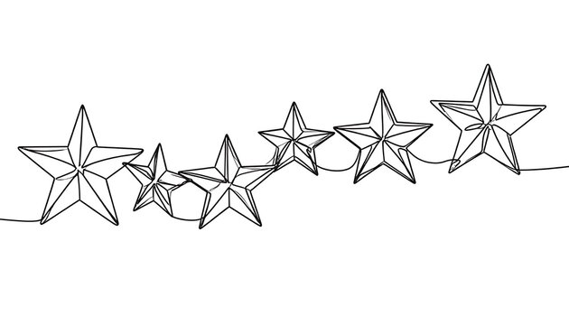Black and white star string lights.