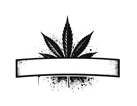 Cannabis leaf logo design template.