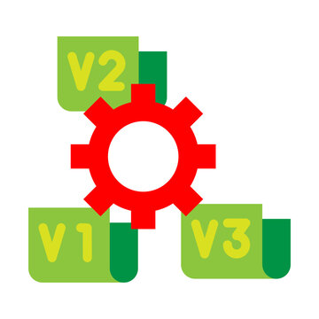Version Control Vector Flat Icon Design