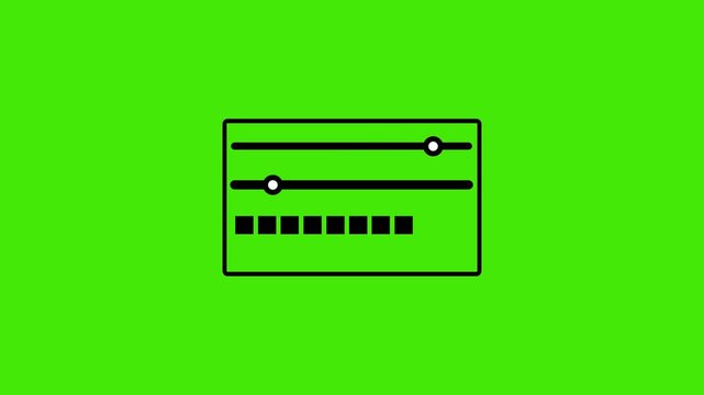 Modern minimalist user interface with interactive buttons and progress bars on digital screen