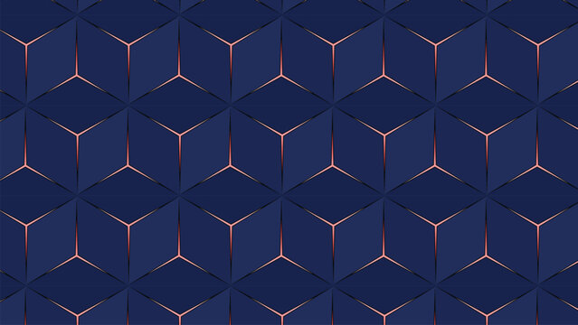 Geometric Hexagonal Pattern Design With Light Lines