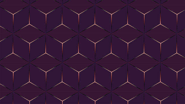 Geometric Hexagonal Pattern With Triangular Dividers